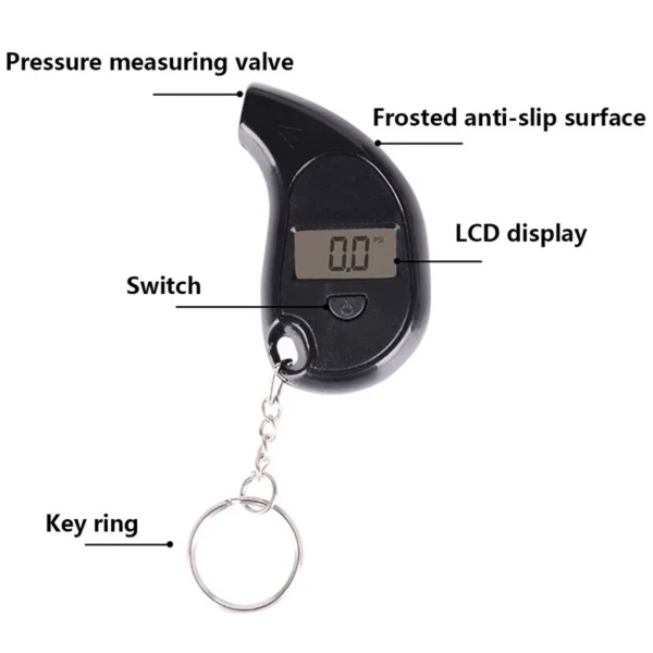Digital Tire Air Pressure Keychain