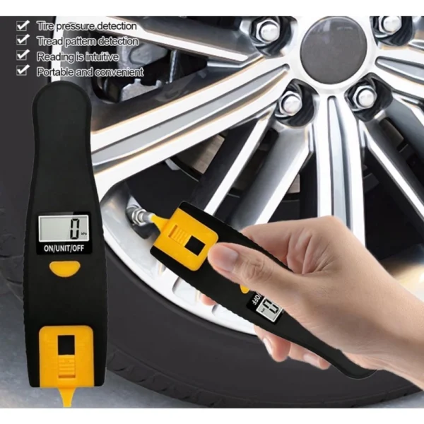 2 In 1 Car Tire Tyre Air Pressure Gauge Meter