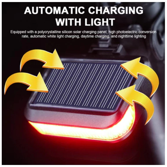 Solar Bicycle Waterproof Rear LED Taillight
