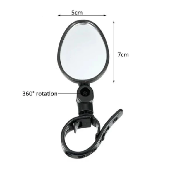 Handlebar Wide Angle Rotate Rearview