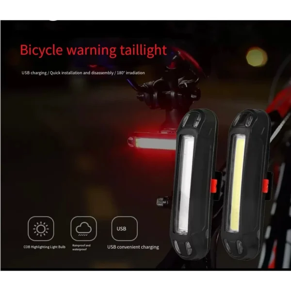 Bicycle USB Rechargeable Tail Light